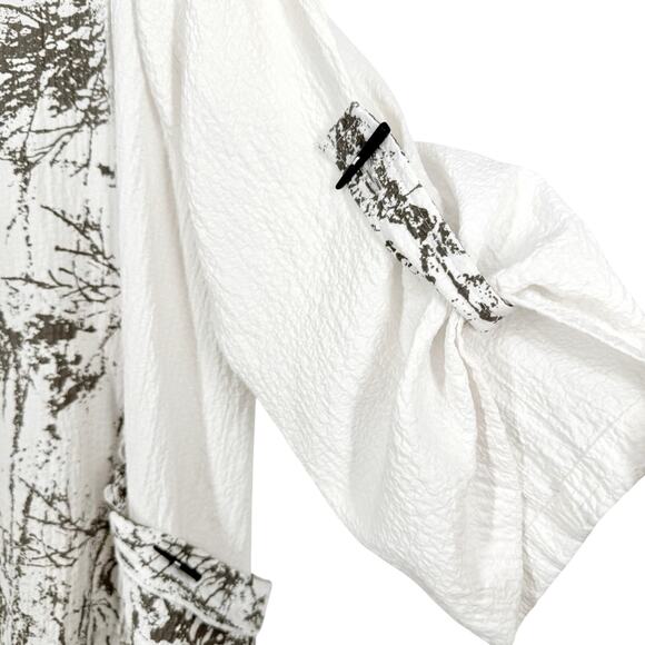 Moonlight by Y & S Sz XL Gray White Wearable Art to Wear Blouse Shirt Top Artsy - Picture 4 of 5